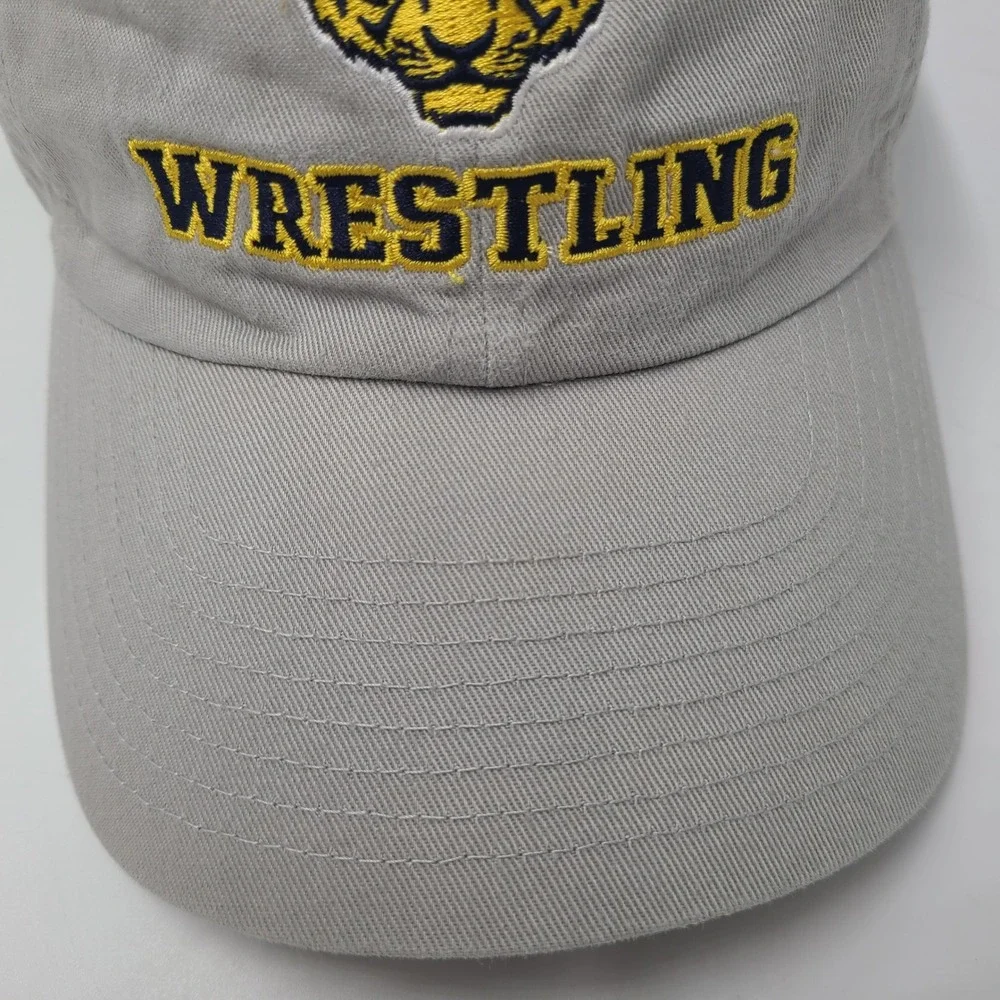 Nike Hat Strapback Gray Yellow Wrestling Tiger Logo Heritage86 Casual Cotton Men